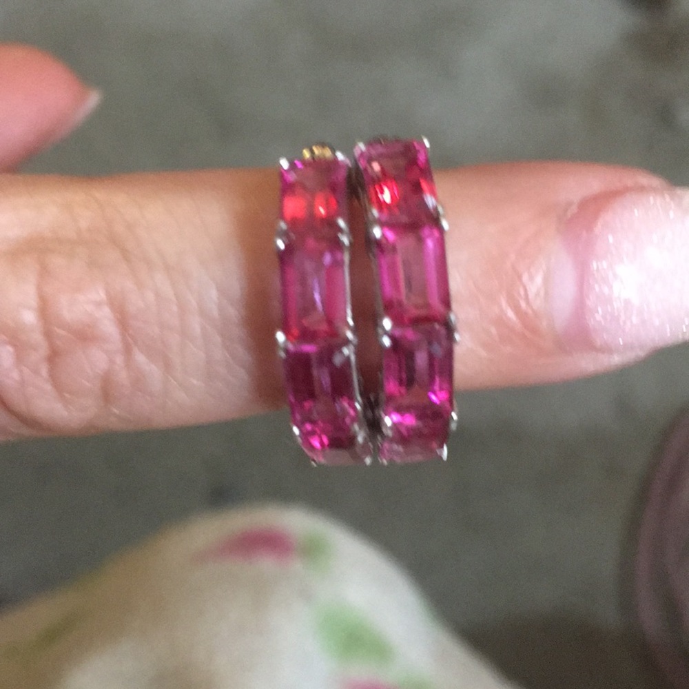Pink Topaz earrings